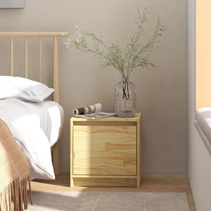 NNEVL Bedside Cabinet 40x30.5x40 cm Solid Pinewood