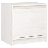 NNEVL Bedside Cabinet White 40x30.5x40 cm Solid Pinewood