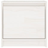 NNEVL Bedside Cabinet White 40x30.5x40 cm Solid Pinewood