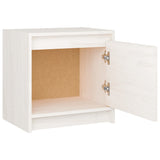 NNEVL Bedside Cabinet White 40x30.5x40 cm Solid Pinewood