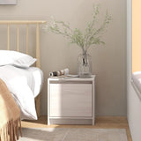 NNEVL Bedside Cabinet White 40x30.5x40 cm Solid Pinewood