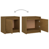 NNEVL Bedside Cabinet Honey Brown 40x30.5x40 cm Solid Pinewood