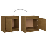 NNEVL Bedside Cabinets 2 pcs Honey Brown 40x30.5x40 cm Solid Pinewood