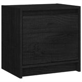 NNEVL Bedside Cabinet Black 40x30.5x40 cm Solid Pinewood