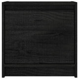 NNEVL Bedside Cabinet Black 40x30.5x40 cm Solid Pinewood