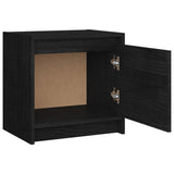 NNEVL Bedside Cabinets 2 pcs Black 40x30.5x40 cm Solid Pinewood