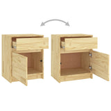 NNEVL Bedside Cabinets 2 pcs 40x31x50 cm Solid Pinewood