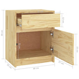 NNEVL Bedside Cabinets 2 pcs 40x31x50 cm Solid Pinewood