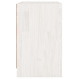 NNEVL Bedside Cabinet White 40x31x50 cm Solid Pinewood