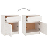 NNEVL Bedside Cabinets 2 pcs White 40x31x50 cm Solid Pinewood