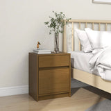 NNEVL Bedside Cabinet Honey Brown 40x31x50 cm Solid Pinewood