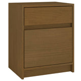 NNEVL Bedside Cabinets 2 pcs Honey Brown 40x31x50 cm Solid Pinewood