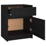 NNEVL Bedside Cabinets 2 pcs Black 40x31x50 cm Solid Pinewood
