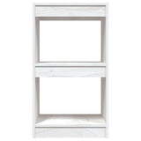 NNEVL Book Cabinet White 40x30x71.5 cm Solid Pinewood