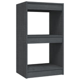 NNEVL Book Cabinet Grey 40x30x71.5 cm Solid Pinewood