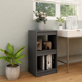 NNEVL Book Cabinet Grey 40x30x71.5 cm Solid Pinewood