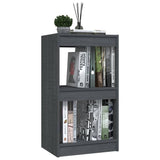 NNEVL Book Cabinet Grey 40x30x71.5 cm Solid Pinewood