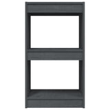 NNEVL Book Cabinet Grey 40x30x71.5 cm Solid Pinewood