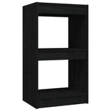 NNEVL Book Cabinet Black 40x30x71.5 cm Solid Pinewood