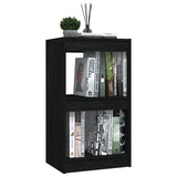 NNEVL Book Cabinet Black 40x30x71.5 cm Solid Pinewood