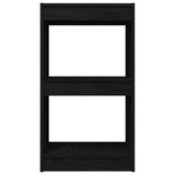 NNEVL Book Cabinet Black 40x30x71.5 cm Solid Pinewood