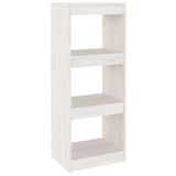 NNEVL Book Cabinet/Room Divider White 40x30x103.5 cm Solid Pinewood