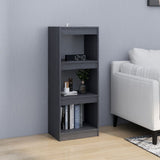 NNEVL Book Cabinet/Room Divider Grey 40x30x103.5 cm Solid Pinewood