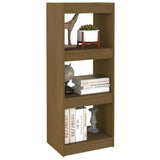 NNEVL Book Cabinet/Room Divider Honey Brown 40x30x103.5 cm Pinewood