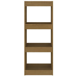 NNEVL Book Cabinet/Room Divider Honey Brown 40x30x103.5 cm Pinewood