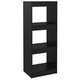 NNEVL Book Cabinet/Room Divider Black 40x30x103.5 cm Solid Pinewood