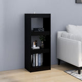 NNEVL Book Cabinet/Room Divider Black 40x30x103.5 cm Solid Pinewood