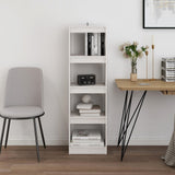NNEVL Book Cabinet Room Divider White 40x30x135.5 cm Pinewood