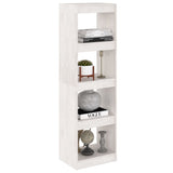 NNEVL Book Cabinet Room Divider White 40x30x135.5 cm Pinewood