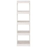 NNEVL Book Cabinet Room Divider White 40x30x135.5 cm Pinewood