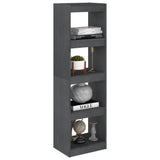 NNEVL Book Cabinet Room Divider Grey 40x30x135.5 cm Pinewood