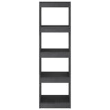 NNEVL Book Cabinet Room Divider Grey 40x30x135.5 cm Pinewood