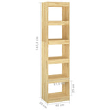 NNEVL Book Cabinet/Room Divider 40x30x167.5 cm Solid Pinewood