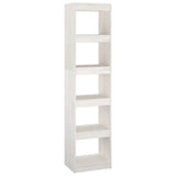 NNEVL Book Cabinet/Room Divider White 40x30x167.5 cm Solid Pinewood