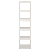NNEVL Book Cabinet/Room Divider White 40x30x167.5 cm Solid Pinewood