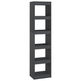 NNEVL Book Cabinet/Room Divider Grey 40x30x167.5 cm Solid Pinewood