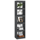 NNEVL Book Cabinet/Room Divider Grey 40x30x167.5 cm Solid Pinewood