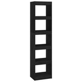 NNEVL Book Cabinet/Room Divider Black 40x30x167.5 cm Solid Pinewood