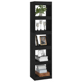 NNEVL Book Cabinet/Room Divider Black 40x30x167.5 cm Solid Pinewood