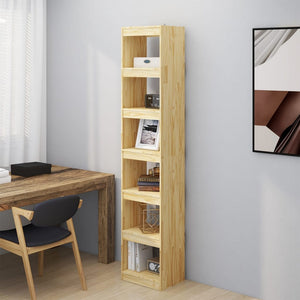 NNEVL Book Cabinet/Room Divider 40x30x199 cm Solid Pinewood