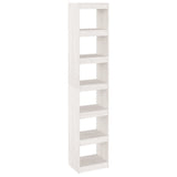 NNEVL Book Cabinet/Room Divider White 40x30x199 cm Solid Pinewood