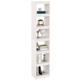 NNEVL Book Cabinet/Room Divider White 40x30x199 cm Solid Pinewood