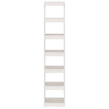 NNEVL Book Cabinet/Room Divider White 40x30x199 cm Solid Pinewood