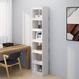 NNEVL Book Cabinet/Room Divider White 40x30x199 cm Solid Pinewood