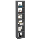 NNEVL Book Cabinet/Room Divider Grey 40x30x199 cm Solid Pinewood