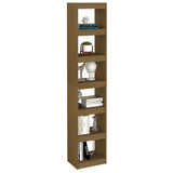 NNEVL Book Cabinet/Room Divider Honey Brown Solid Pinewood